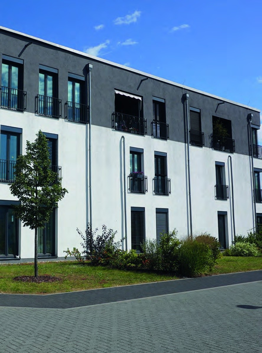 Fassade der Seniorenwohnanlage An den Hainbuchen